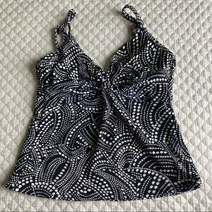 Miraclesuit Tankini Top Underwire Black White